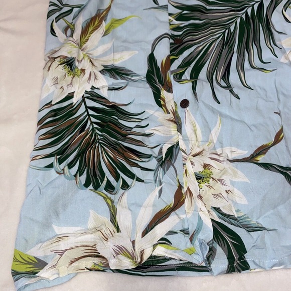 Mens Hawaii Hangover Hawaiian Luao Shirt, Wispy Cerus Light Blue, XL - Picture 7 of 10